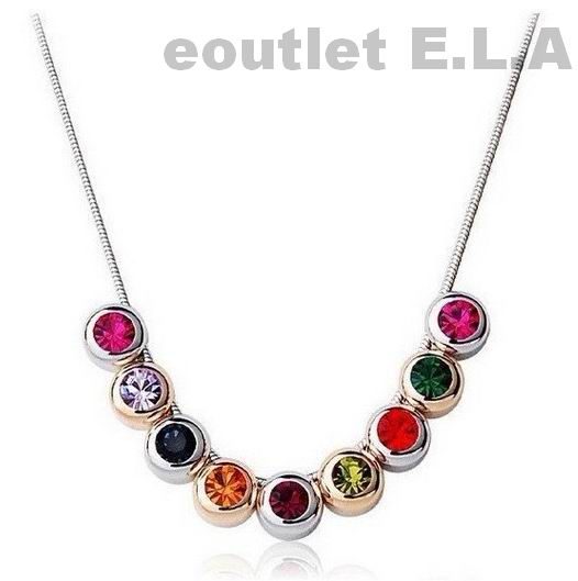 SWAROVSKI CRYSTALS RAINBOW BUBBLE NECKLACE